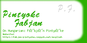 pintyoke fabjan business card